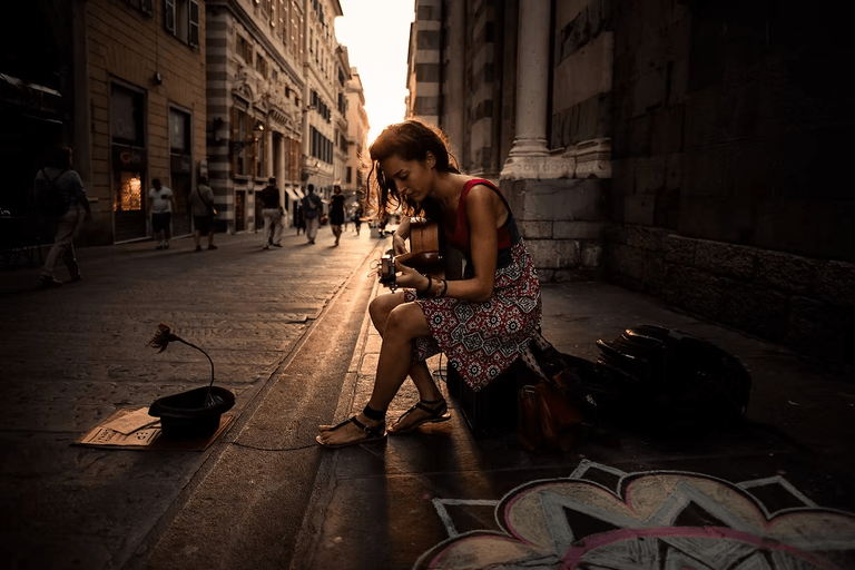 Genoa's historic alleyways where she first played