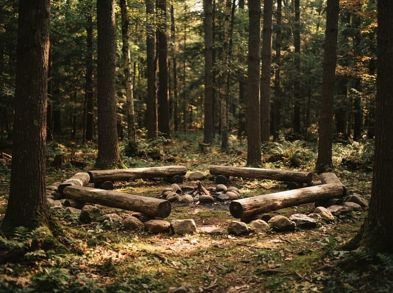 A forest clearing used for learning and gathering