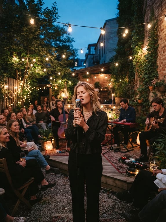 Lotte Lee performing an intimate concert